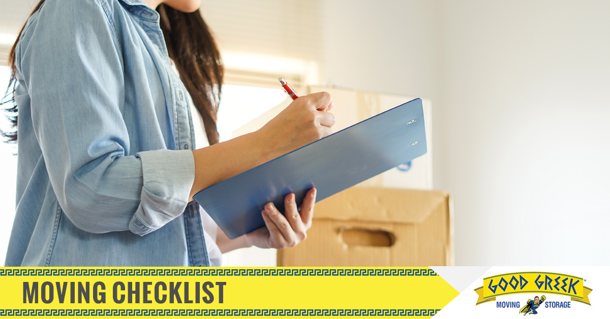 Moving checklist by Good Greek Moving & Storage.